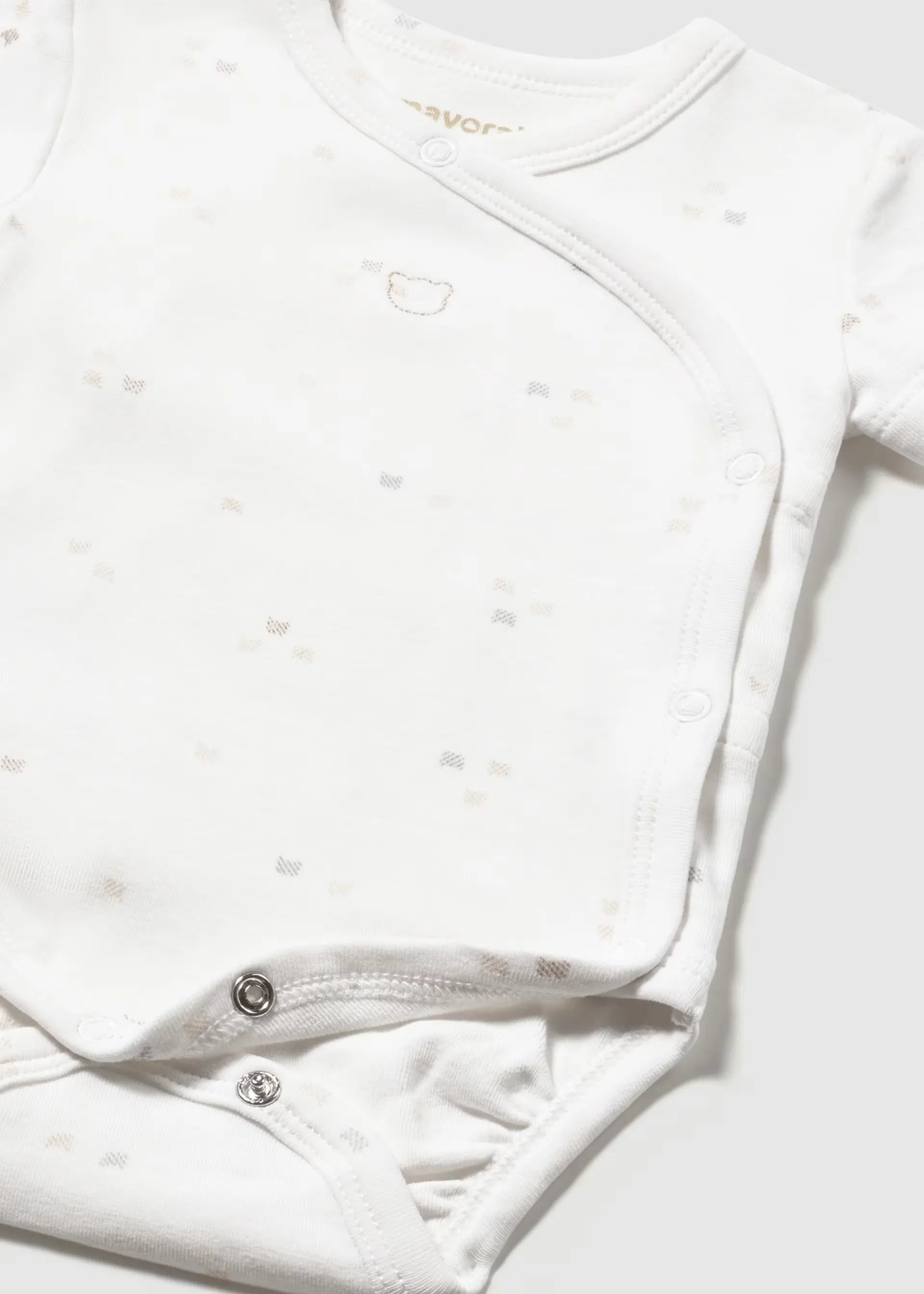 Body Manga Corta Osos Crudo Unisex Mayoral detalle