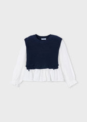 Blusa Estilo Chaleco Tricot Navy Mayoral