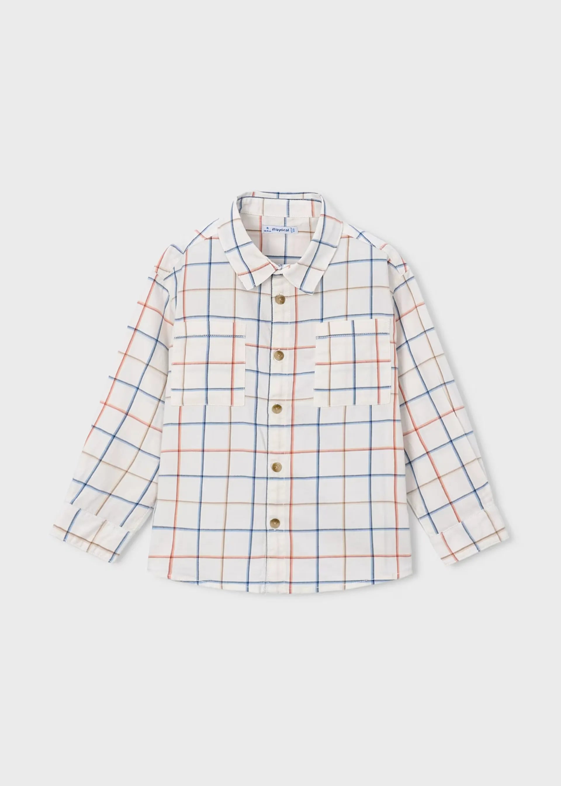 Camisa Manga Larga Cuadros Nectar Combinado Mayoral Moda