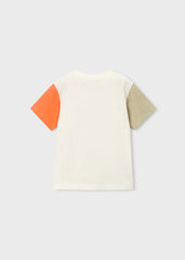 Camiseta Estampado Combinado Naranja Mayoral diseño