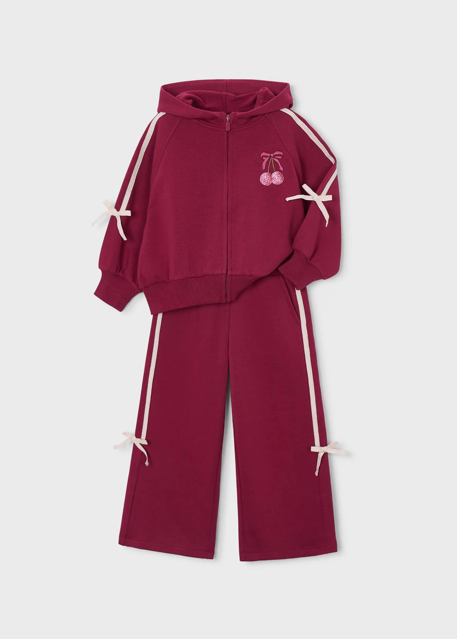 Conjunto Sudadera Frambuesa Lazo Mayoral estilo