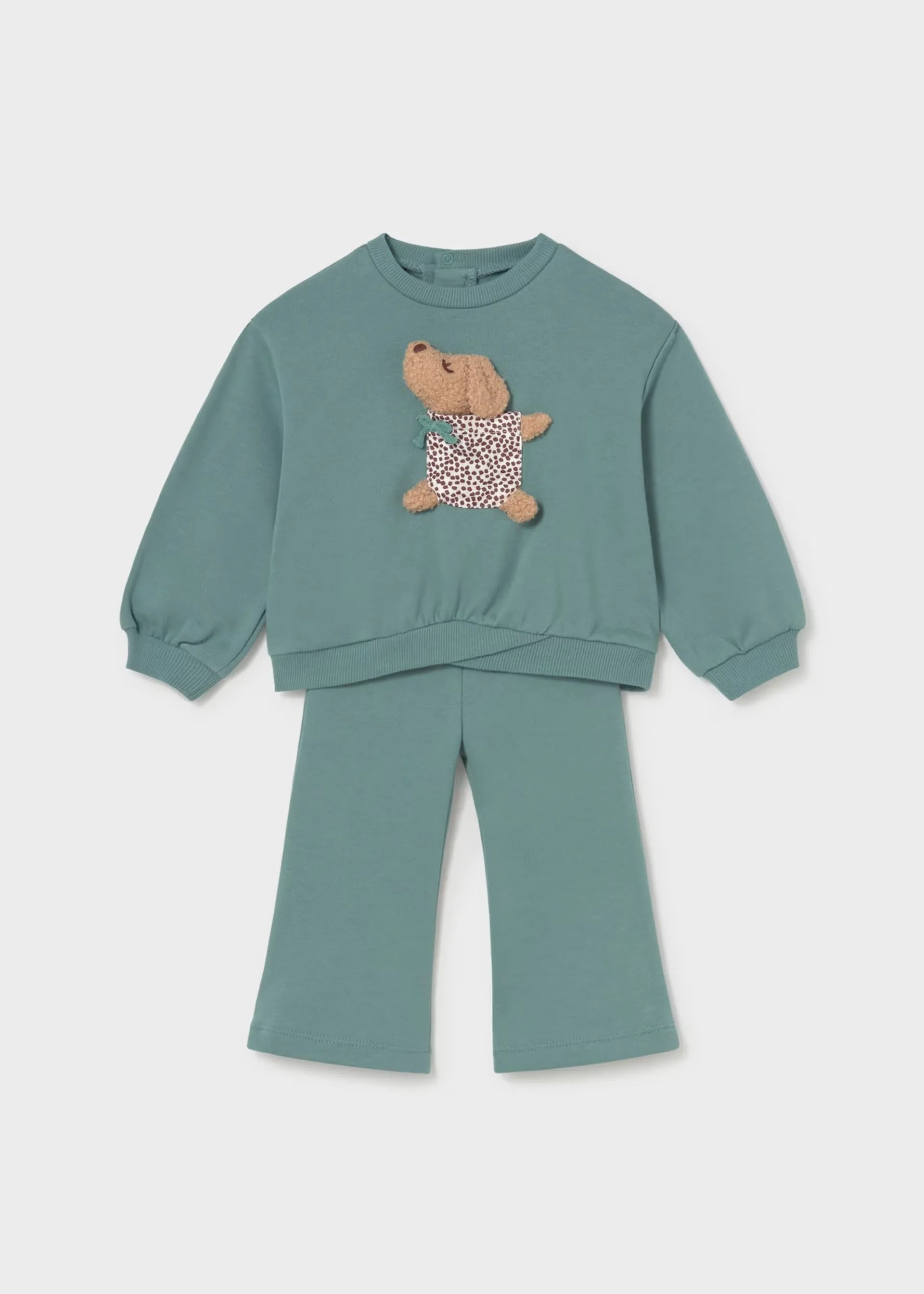 Conjunto Pantalon Bordado Dog Verde Mayoral Moda