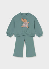 Conjunto Pantalon Bordado Dog Verde Mayoral Moda