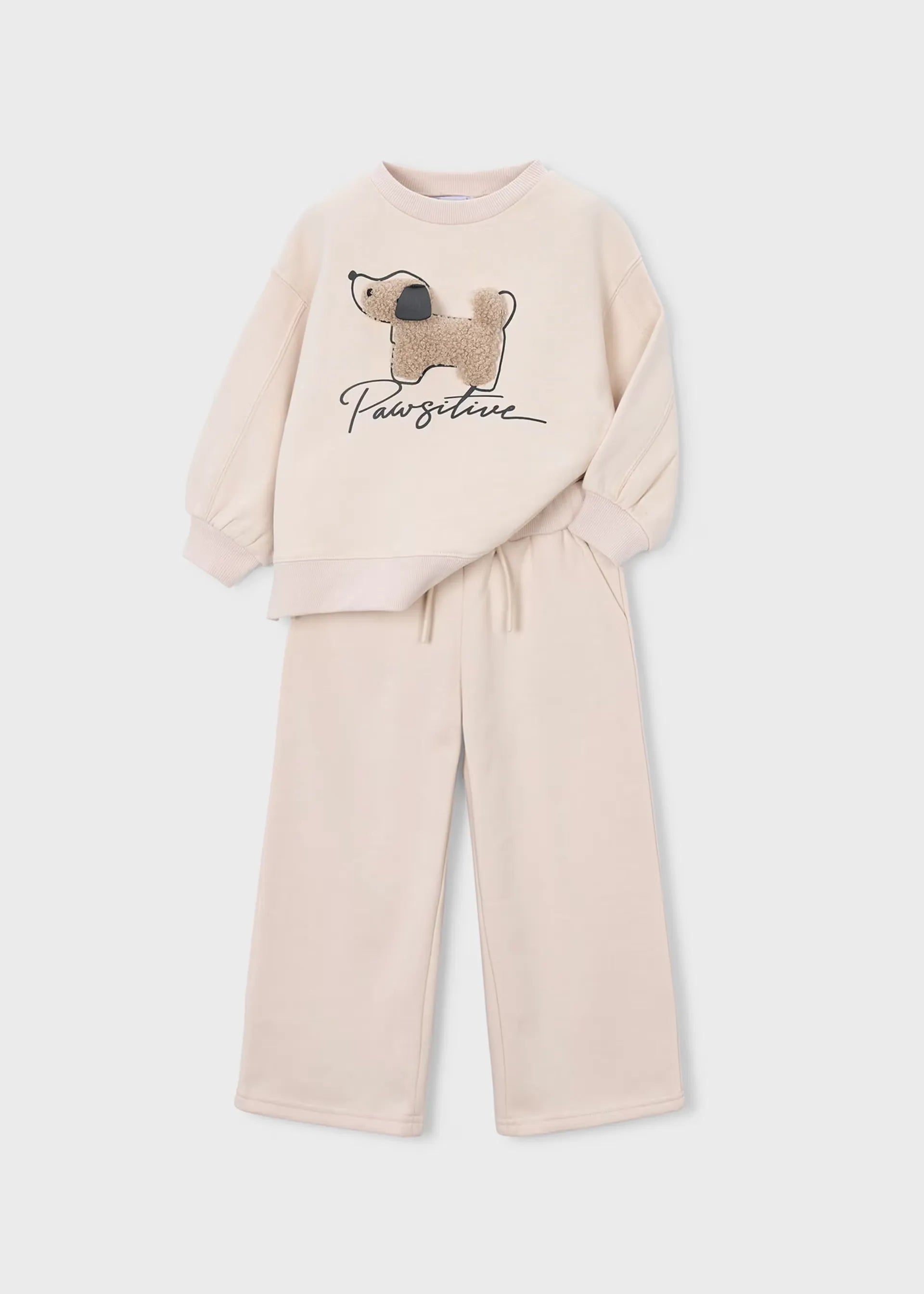 Conjunto Pantalon Bordado Dog Beige Mayoral Moda