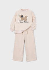 Conjunto Pantalon Bordado Dog Beige Mayoral Moda