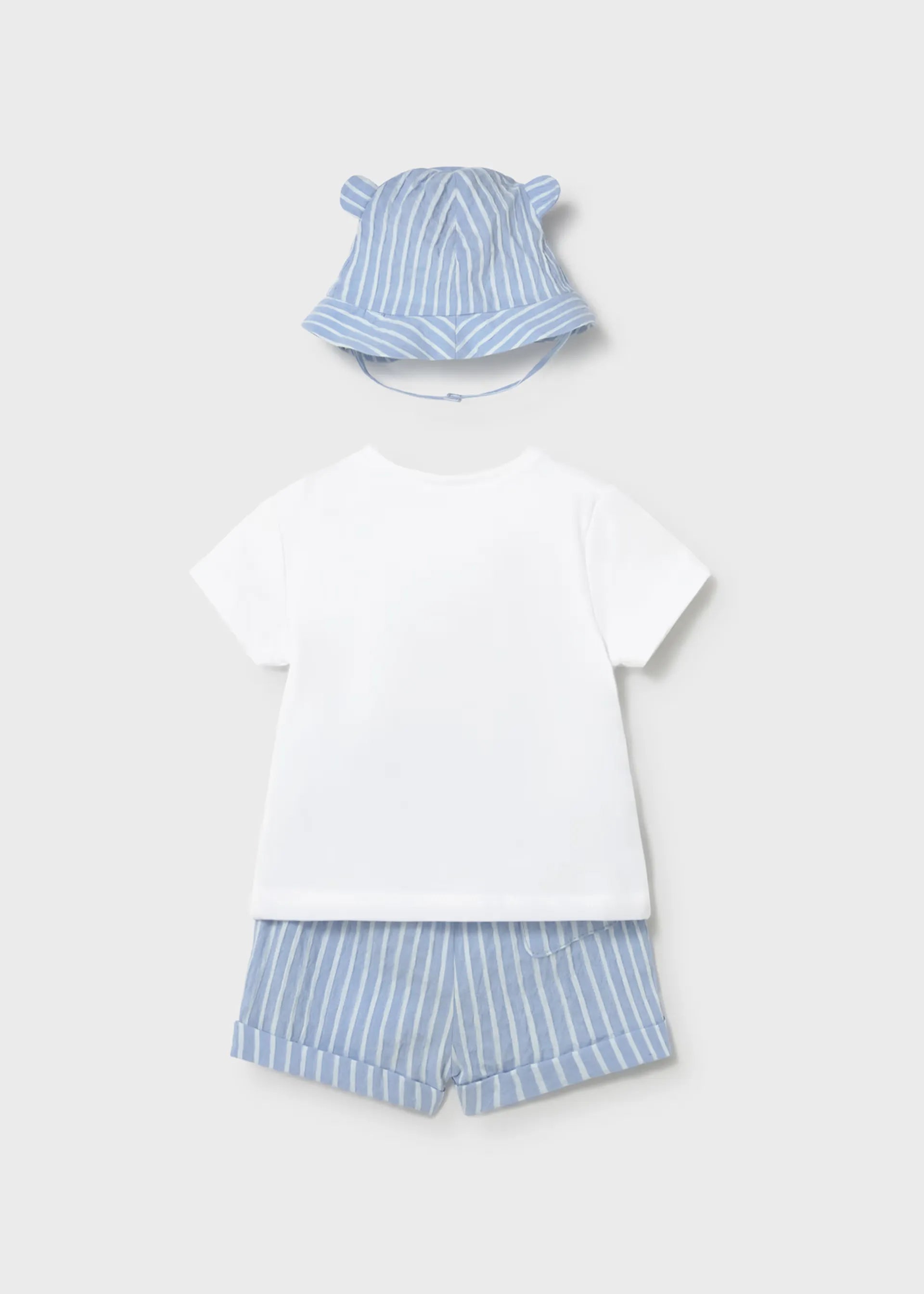 Conjunto Bermuda Rayas Con Pava Dog Azul Mayoral modelo