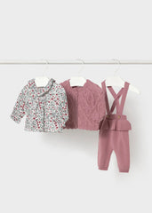 Conjunto 3 Piezas Tricot  Estampado Flores Lila Mayoral 
