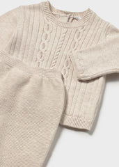 Primer Dia Tejido Tricot Beige Mayoral Detalle
