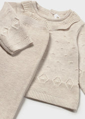 Conjunto 3 Piezas Tricot Beige Mayoral Detalle