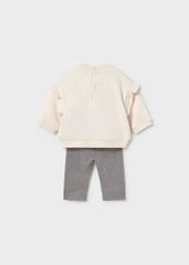 Conjunto Manga Larga Conejo Bordado Beige Mayoral Moda