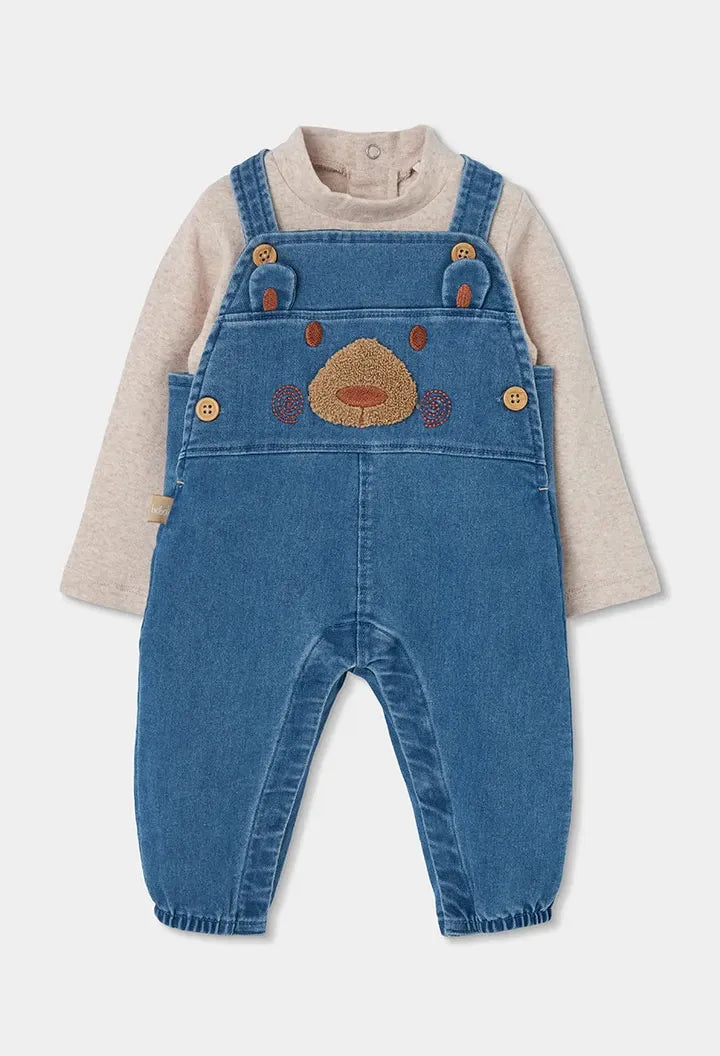 Conjunto Overol Bordado Oso Boboli
