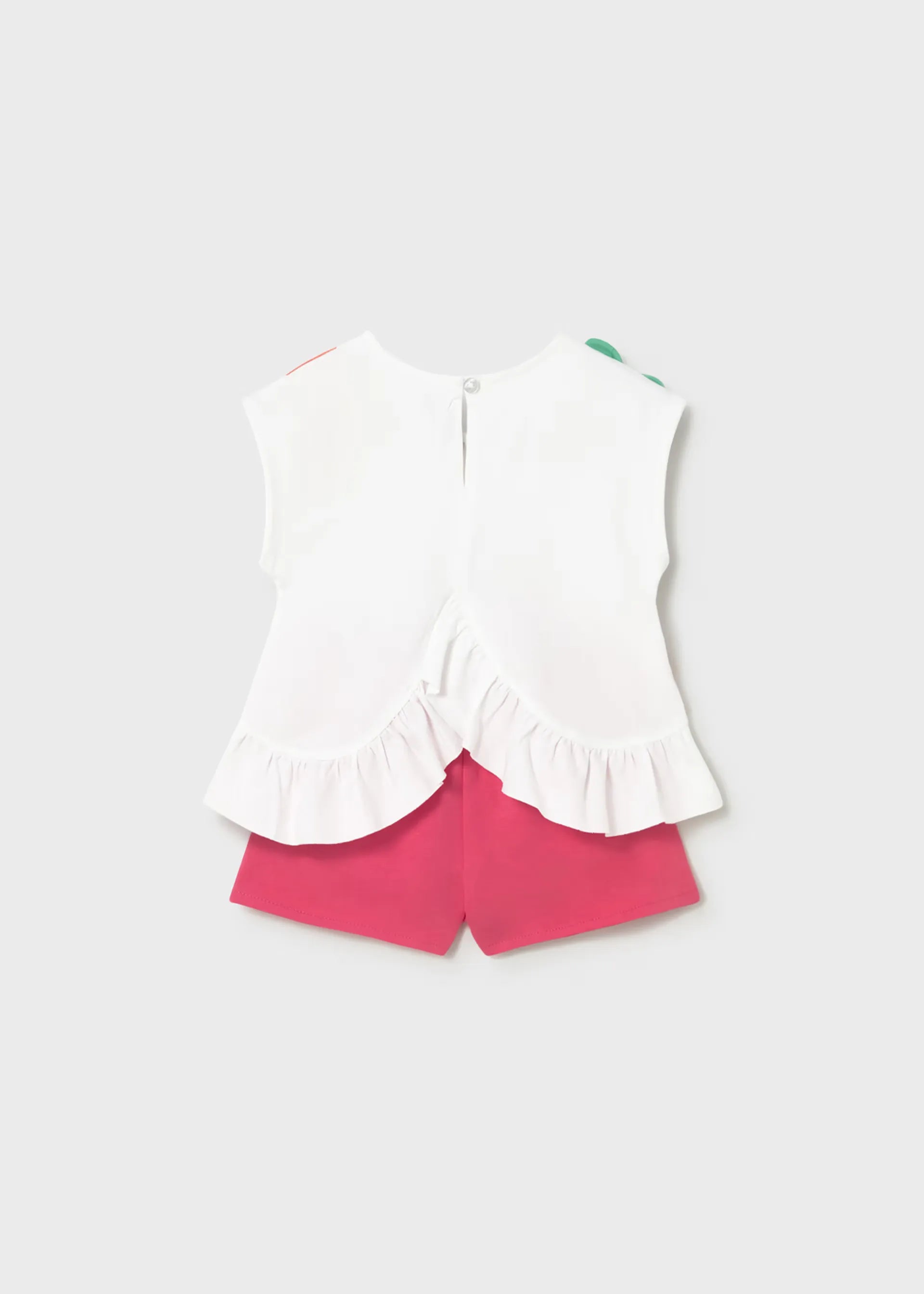 Conjunto Short y Blusa Estampado Frutas Rosa Mayoral estilo