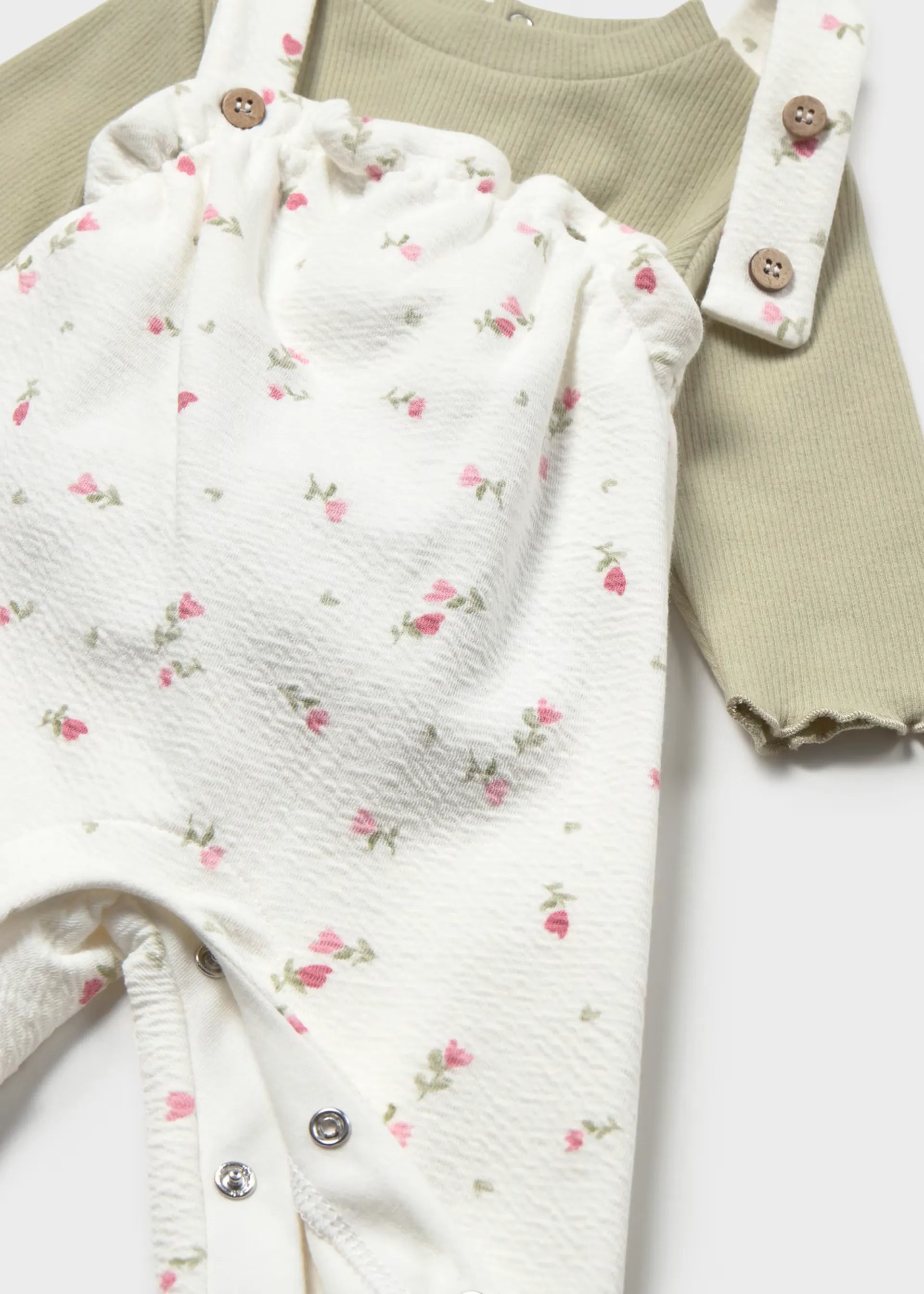 Conjunto Braga Estampado Flor Verde Mayoral Detalle