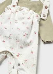 Conjunto Braga Estampado Flor Verde Mayoral Detalle