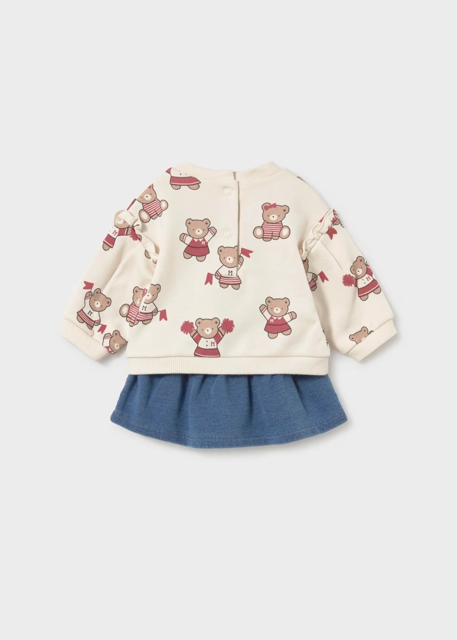 Conjunto Falda Estampado Oso Beige Mayoral Revés