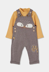 Conjunto Overol Bordado Zorro Amarillo Boboli estilo