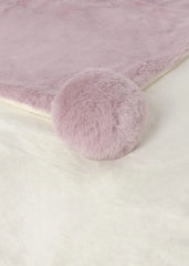 Cobija Pompom Peluche Malva Mayoral DETALLE