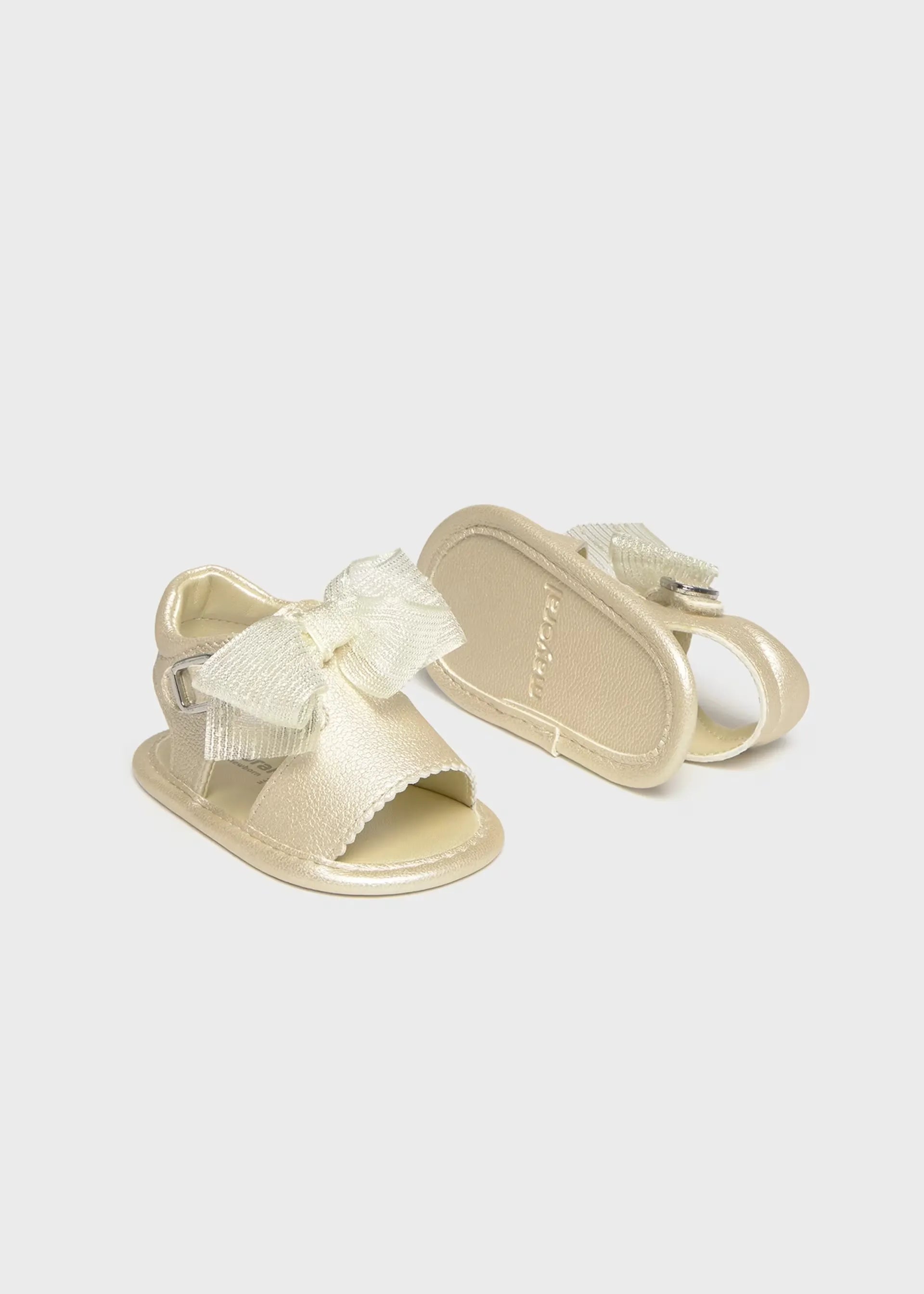 Sandalias sin Suela Moño Champagne Mayoral