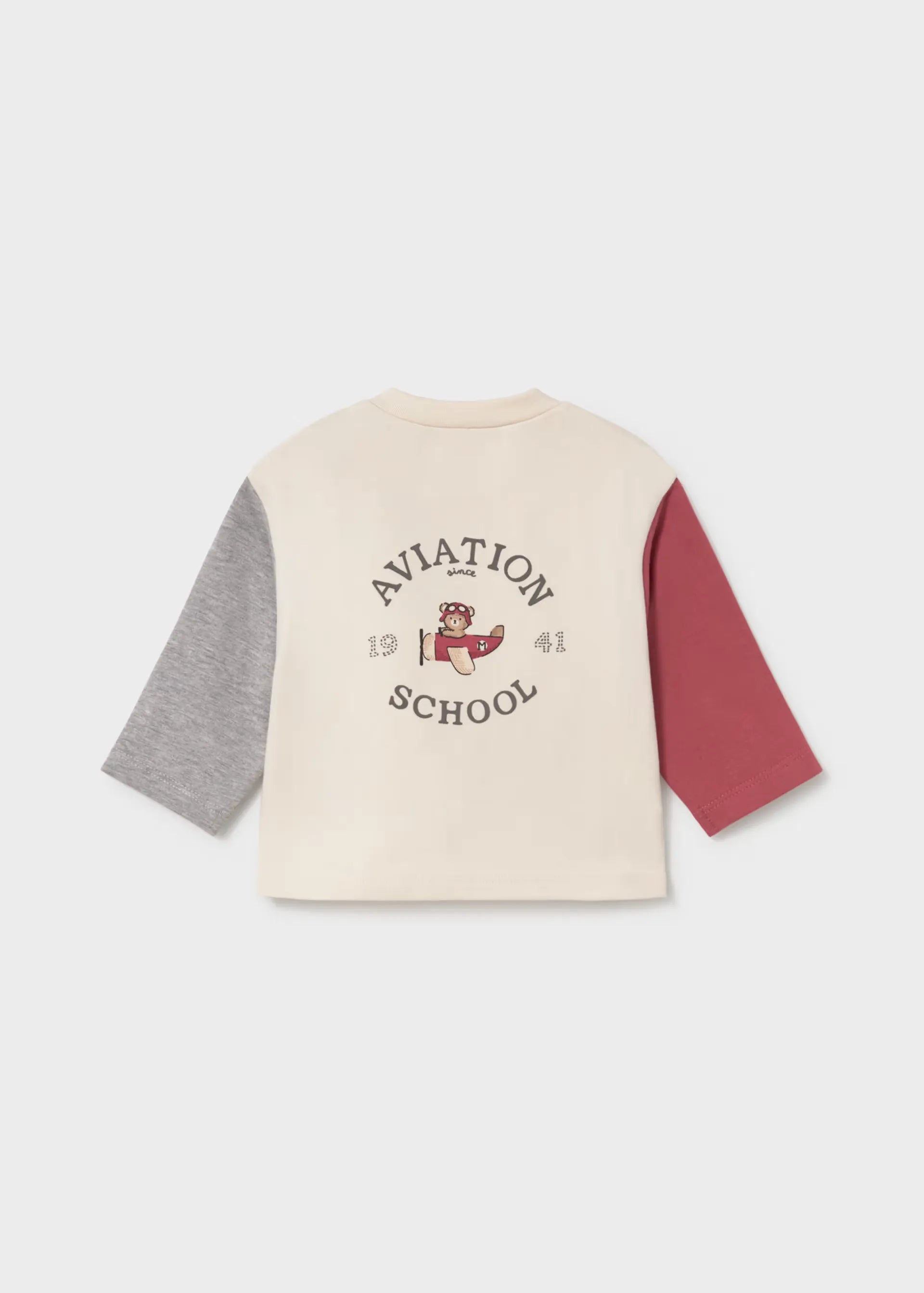 Set 2 Camisetas Manga Larga Oso Ciruela Revés