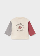 Set 2 Camisetas Manga Larga Oso Ciruela Revés