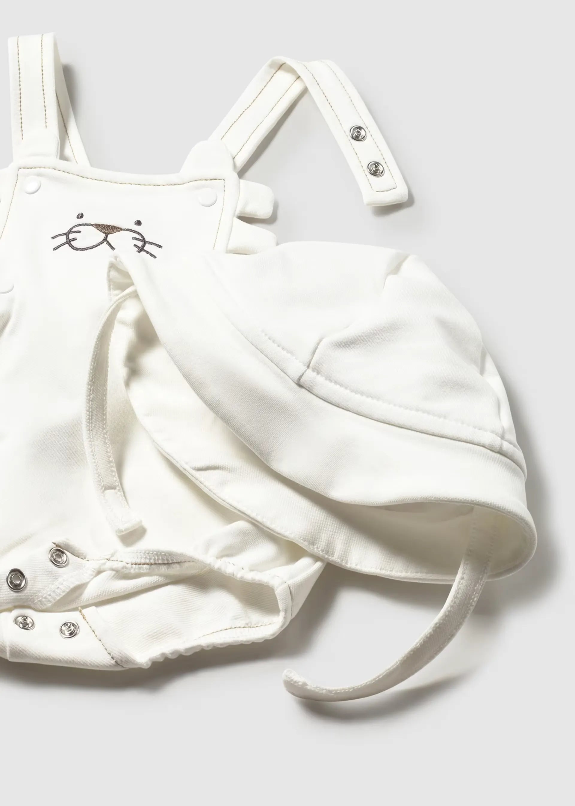 Body Bordado Gato Blanco Mayoral detalle