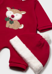 Pijama Con Gorro Navidad Venado Rojo Mayoral Detalle