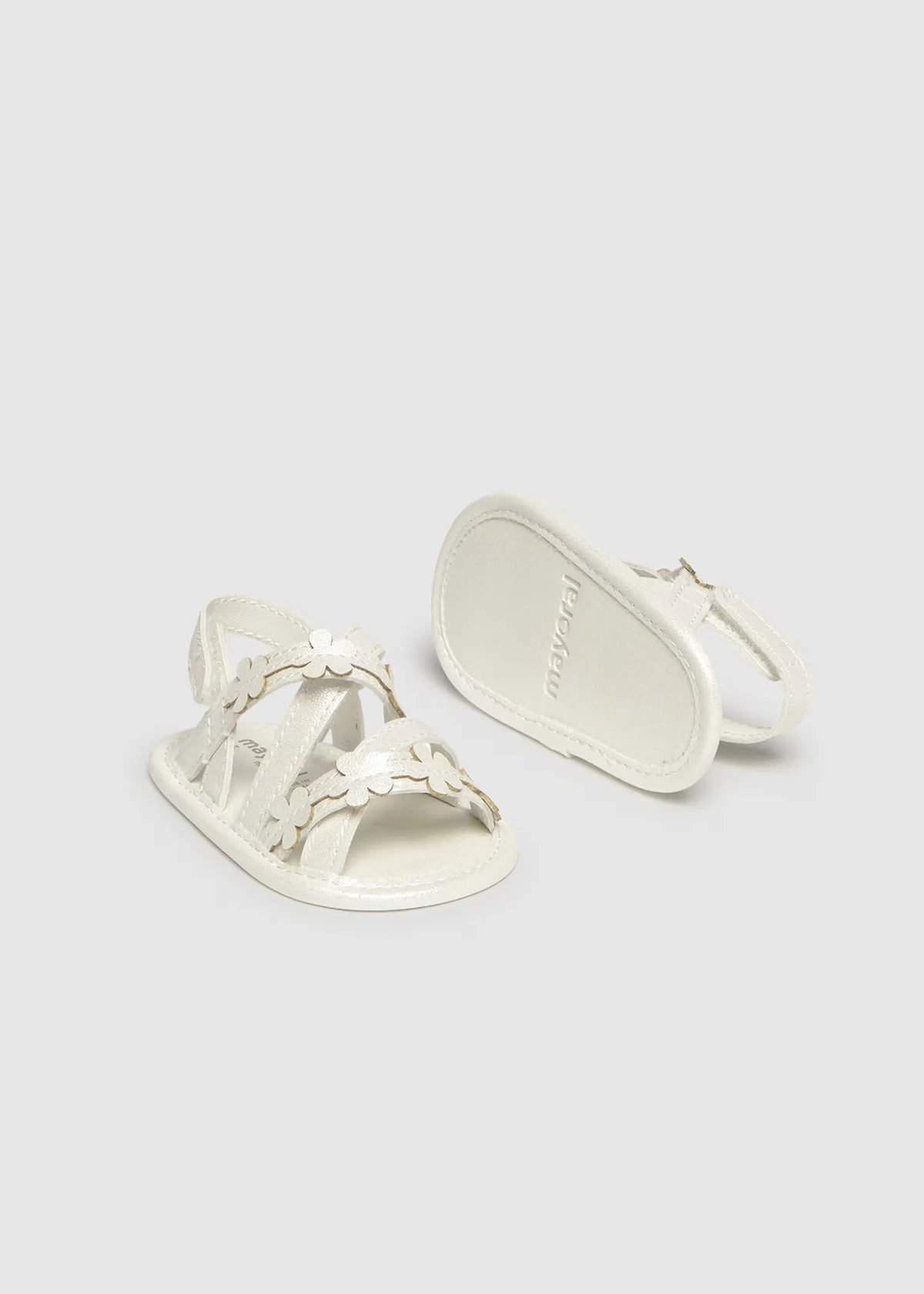 Sandalias sin Suela Flores Blanco Mayoral