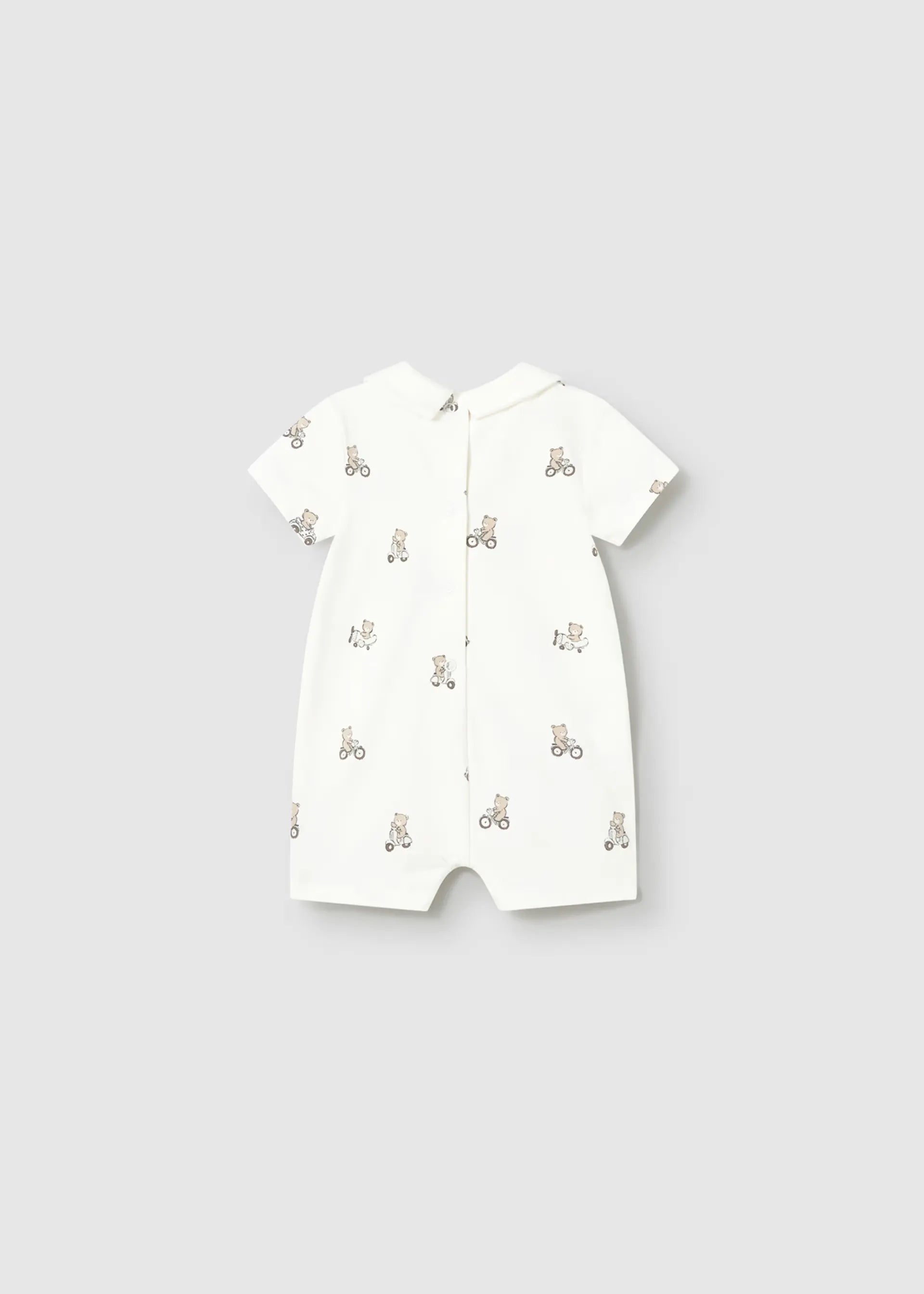 Pelele Cuello Estampado Osos Beige Mayoral estilo