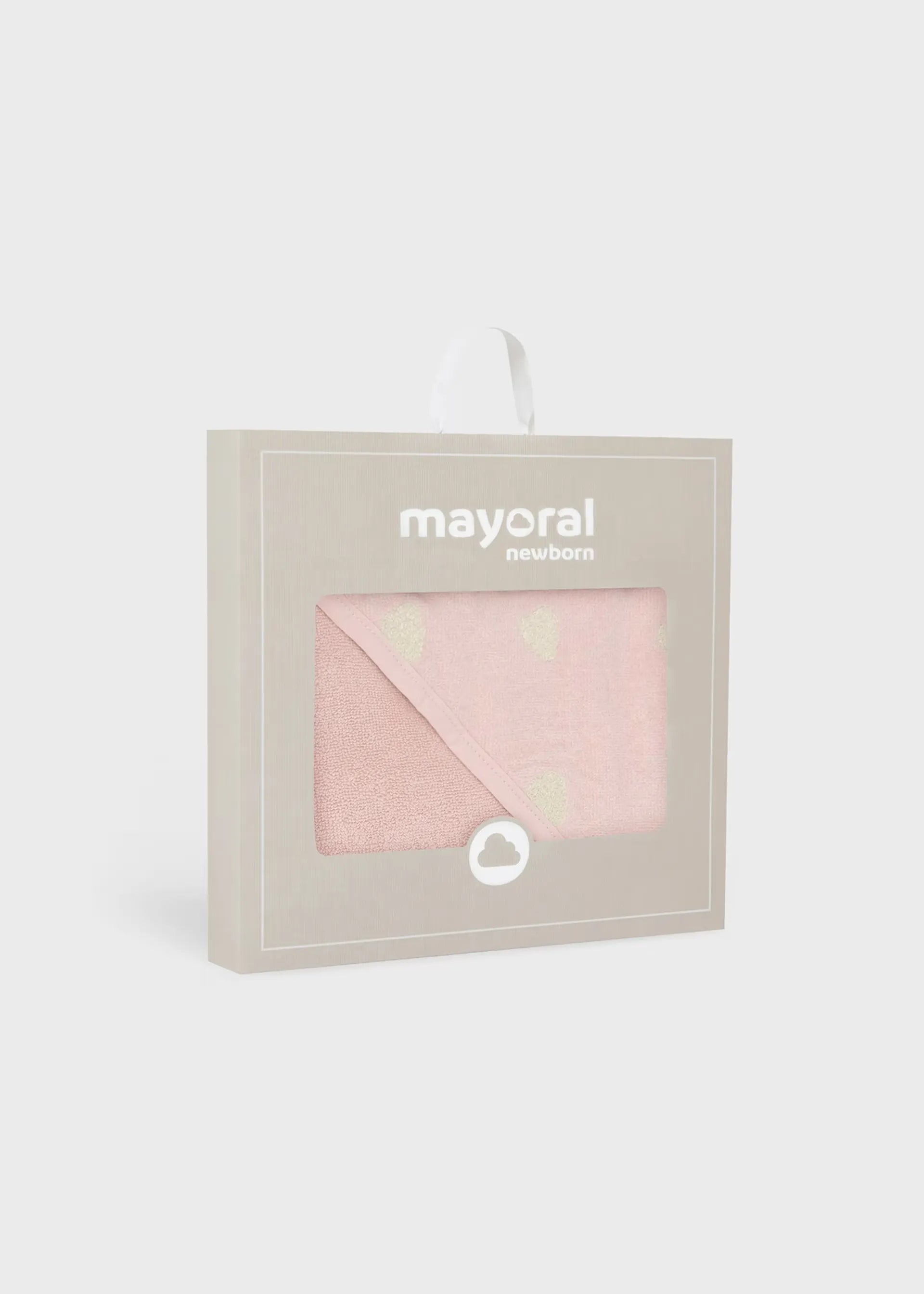 Toalla Capota 100% Algodón Bordado Rosa Mayoral CAJA