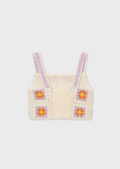 Blusa Crochet Flores Lila Mayoral diseño