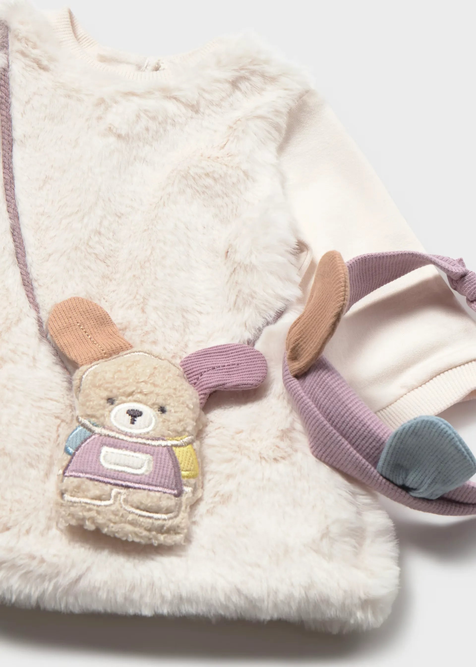 Vestido Peluche Detalle Conejo Beige Mayoral Detalle
