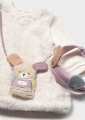 Vestido Peluche Detalle Conejo Beige Mayoral Detalle
