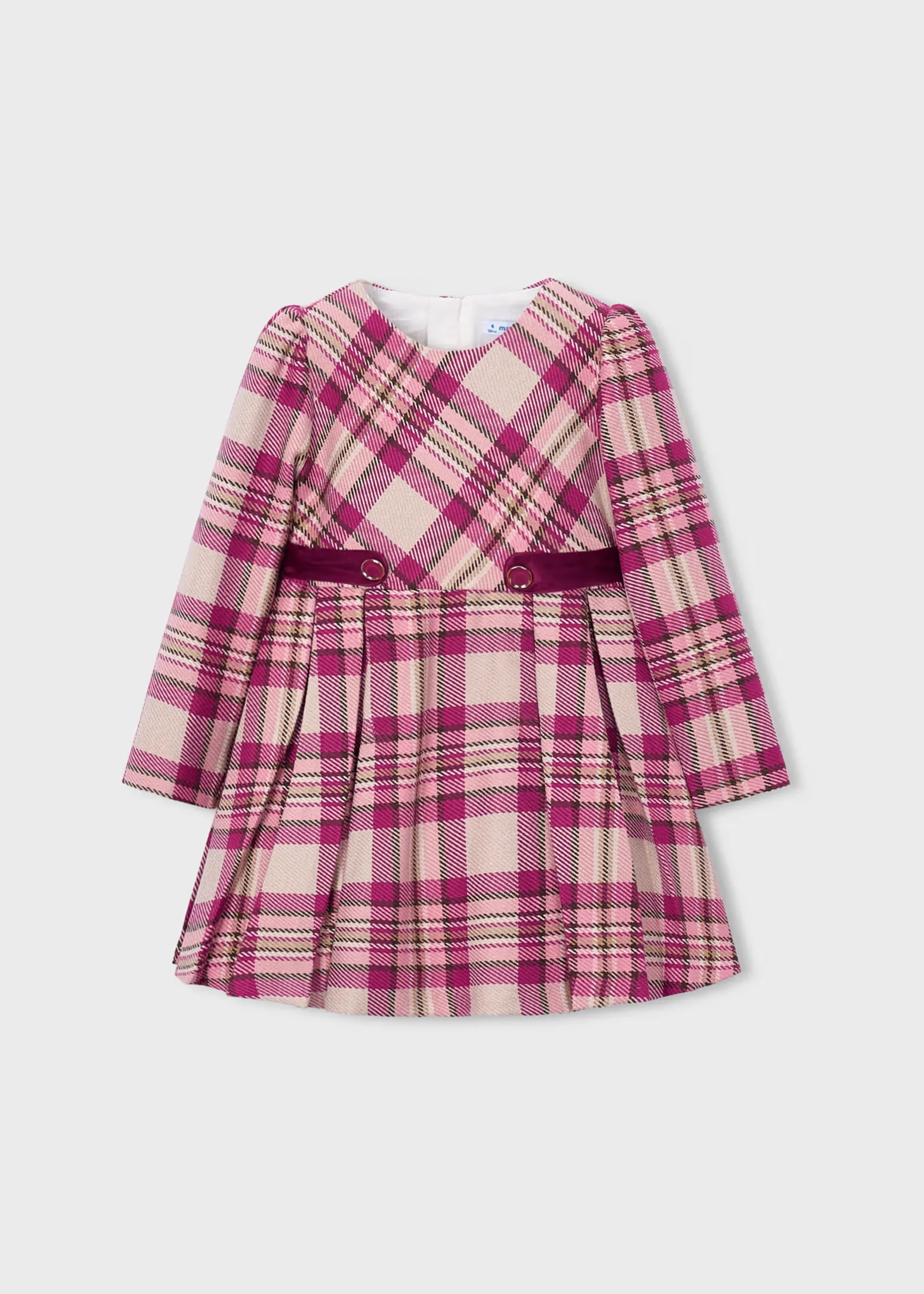 Vestido Cuadros Frambuesa Mayoral