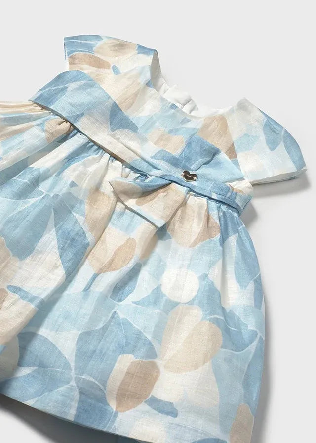 Vestido Estampado Moño Azul Mayoral detalle