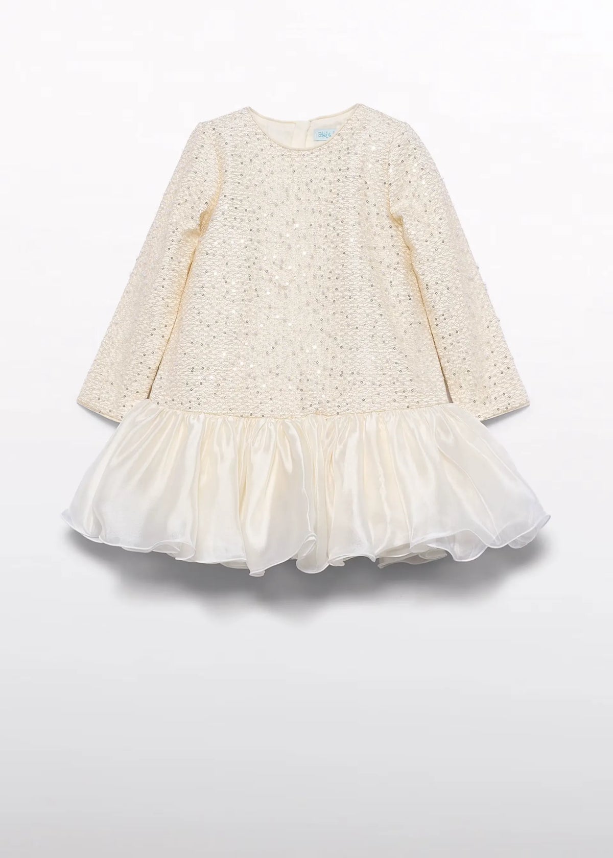 Vestido Perlas Lentejuelas Crema Abel & Lula