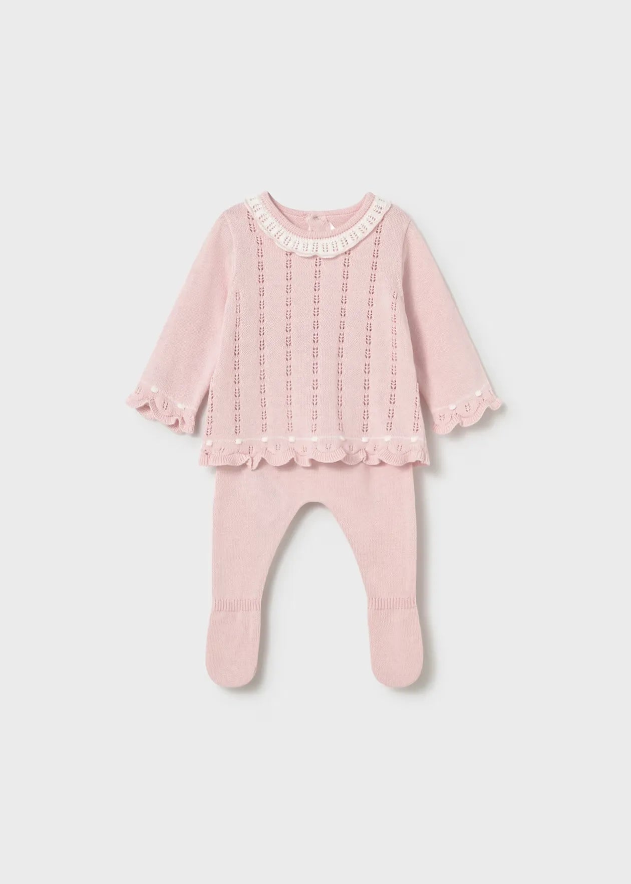 Primer Día Tricot Cuello Rosa Mayoral