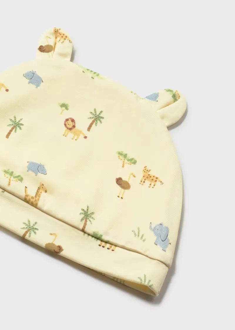Conjunto Pantalón Gorro León Amarillo Mayoral animales