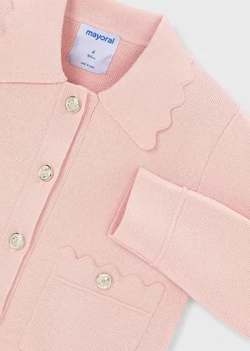 Chaqueta en Tricot Bolsillo Rosa Mayoral detalle