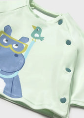 Traje de Baño Estampado Hipopotamo Menta Mayoral Detalle