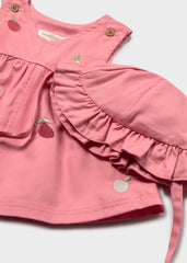 Vestido Bordado Fresas Rosa Mayoral detalle