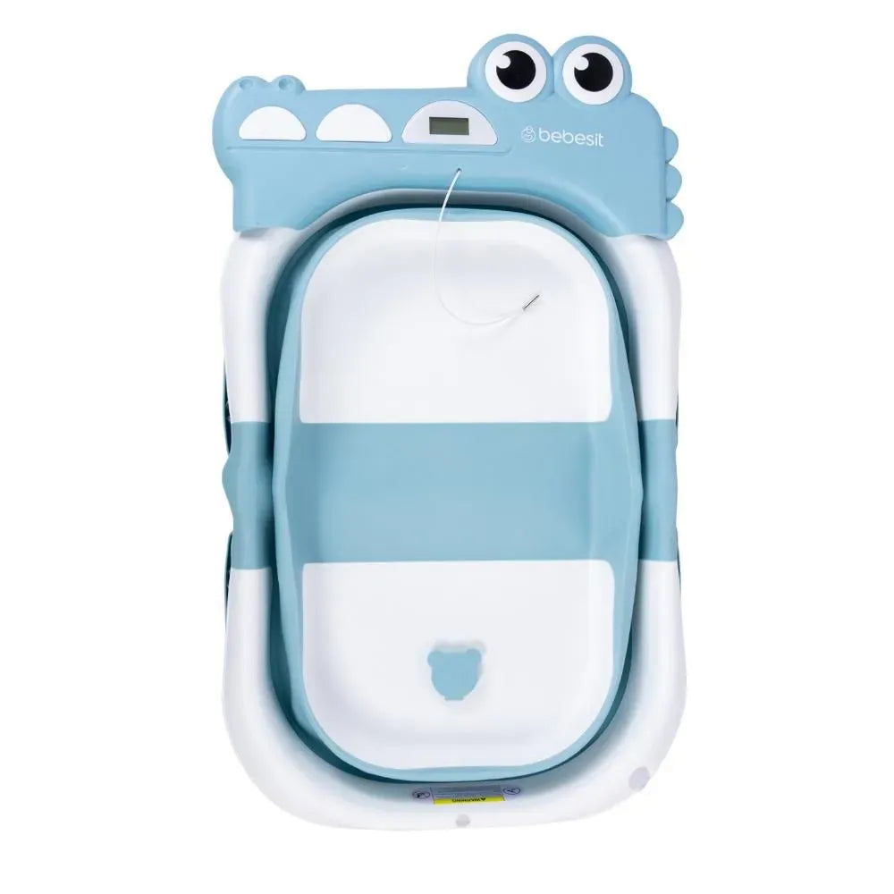 Bañera Plegable Bubble Con Soporte Azul Bebebsit color