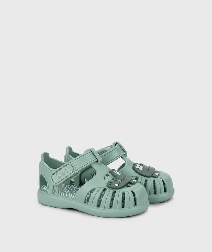 Sandalias Tobby Croco Matcha Verde Igor