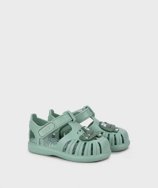 Sandalias Tobby Croco Matcha Verde Igor