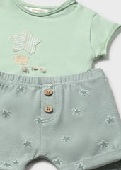 Conjunto Bermuda Estrellas Verde Mayoral