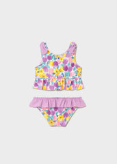 Vestido de Baño Estampado Flores Lila Mayoral  estilo