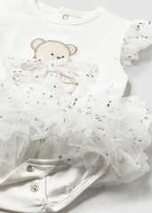 Body Bordado Oso Tutu Blanco Mayoral detalle