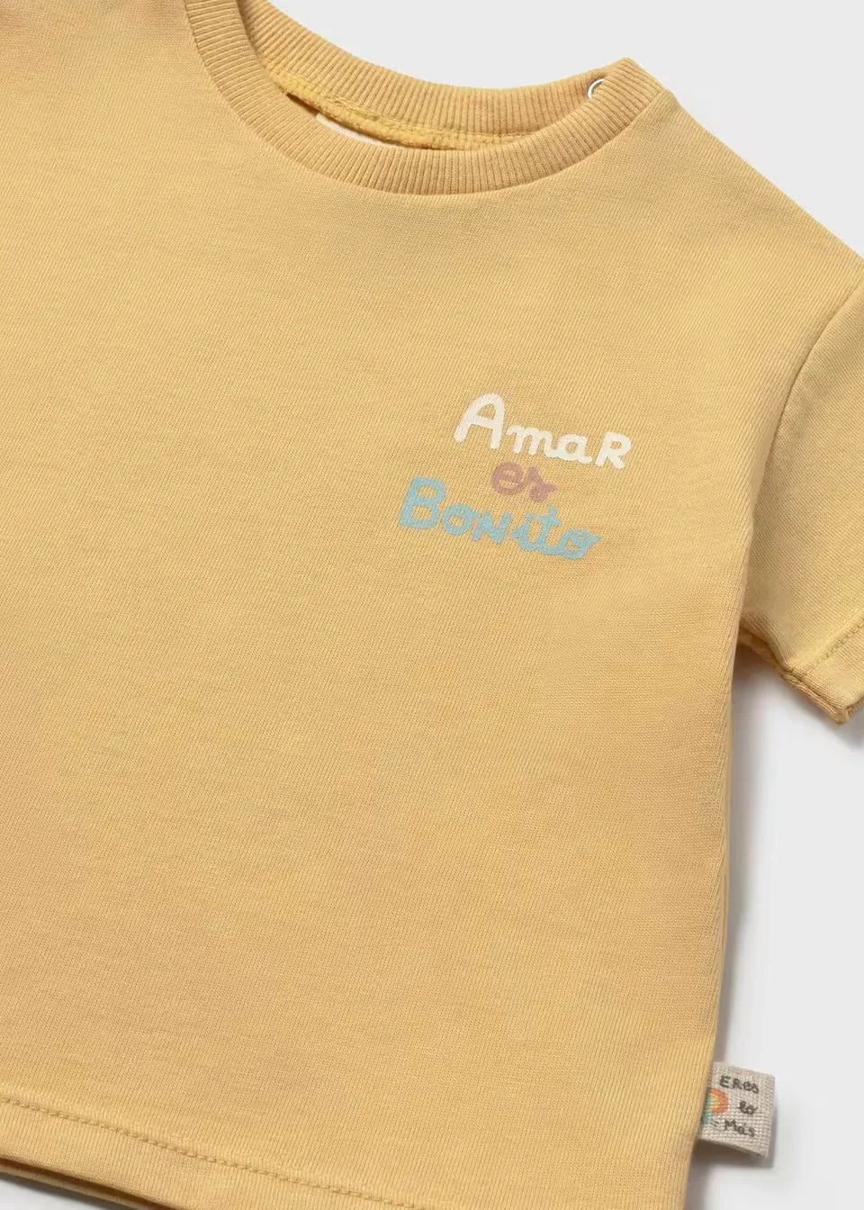Camiseta Estampado Frase Amarillo Mayoral detalle