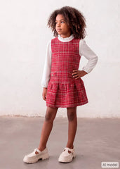 Vestido Combinado Pichi Tejido Rojo Mayoral