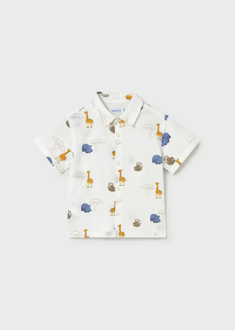Camisa Estampado Animales Blanco Mayoral