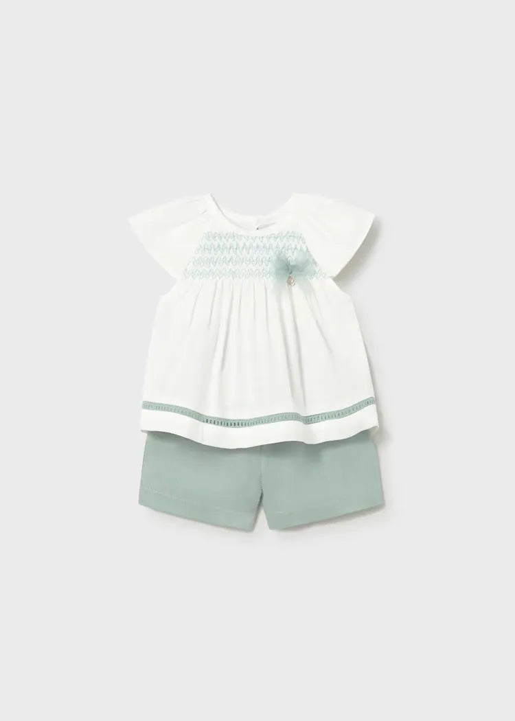 Conjunto Short Blusa Bordado Mayoral estilo
